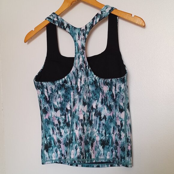 Sweaty Betty Yoga Tank Top, Racerback, Blue XRay Floral Print, Sz. M - Picture 3 of 6